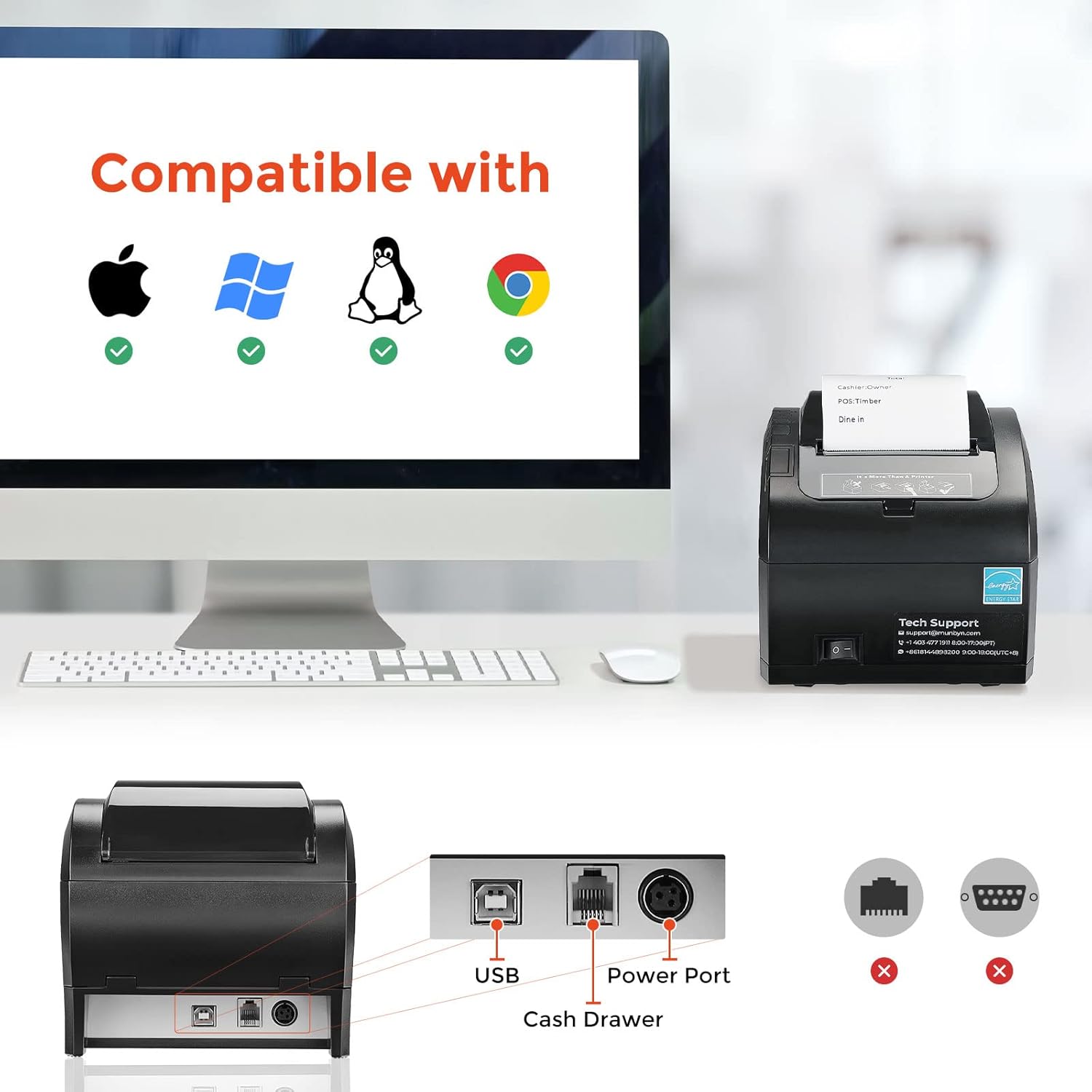 80mm USB thermal Bondrucker POS-Drucker P047