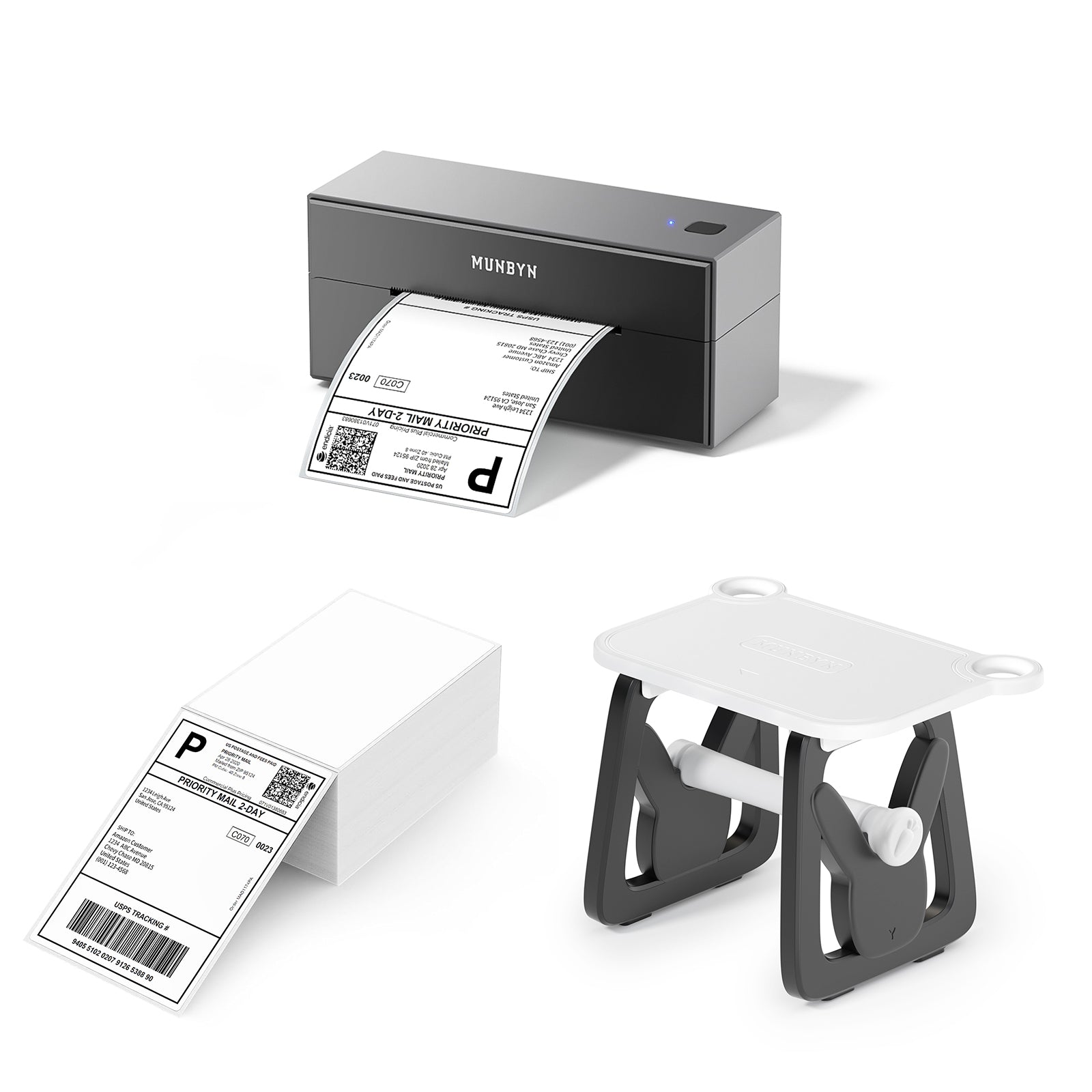 MUNBYN 129B Bluetooth Etikettendrucker Thermodrucker Kits