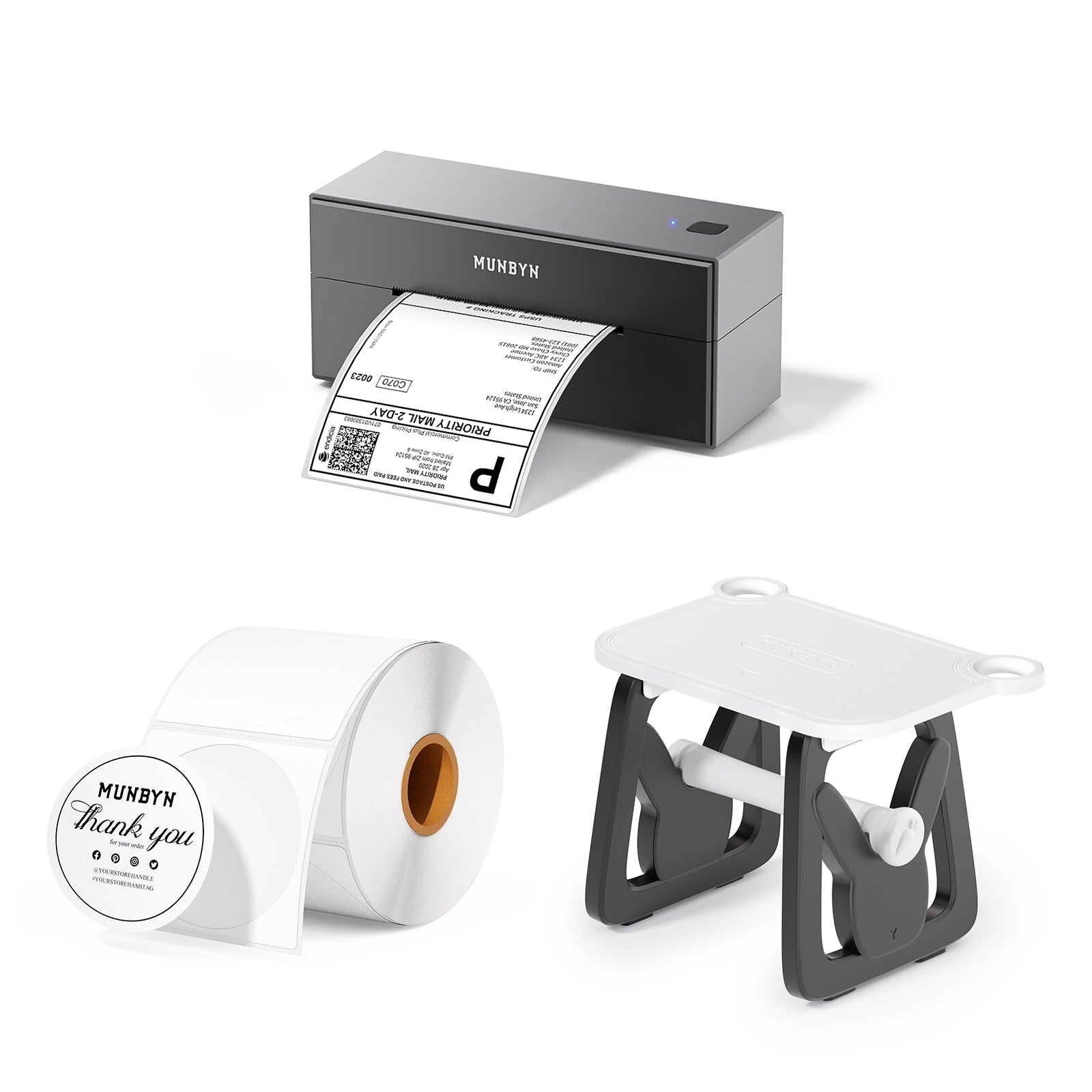 MUNBYN 129B Bluetooth Etikettendrucker Thermodrucker Kits