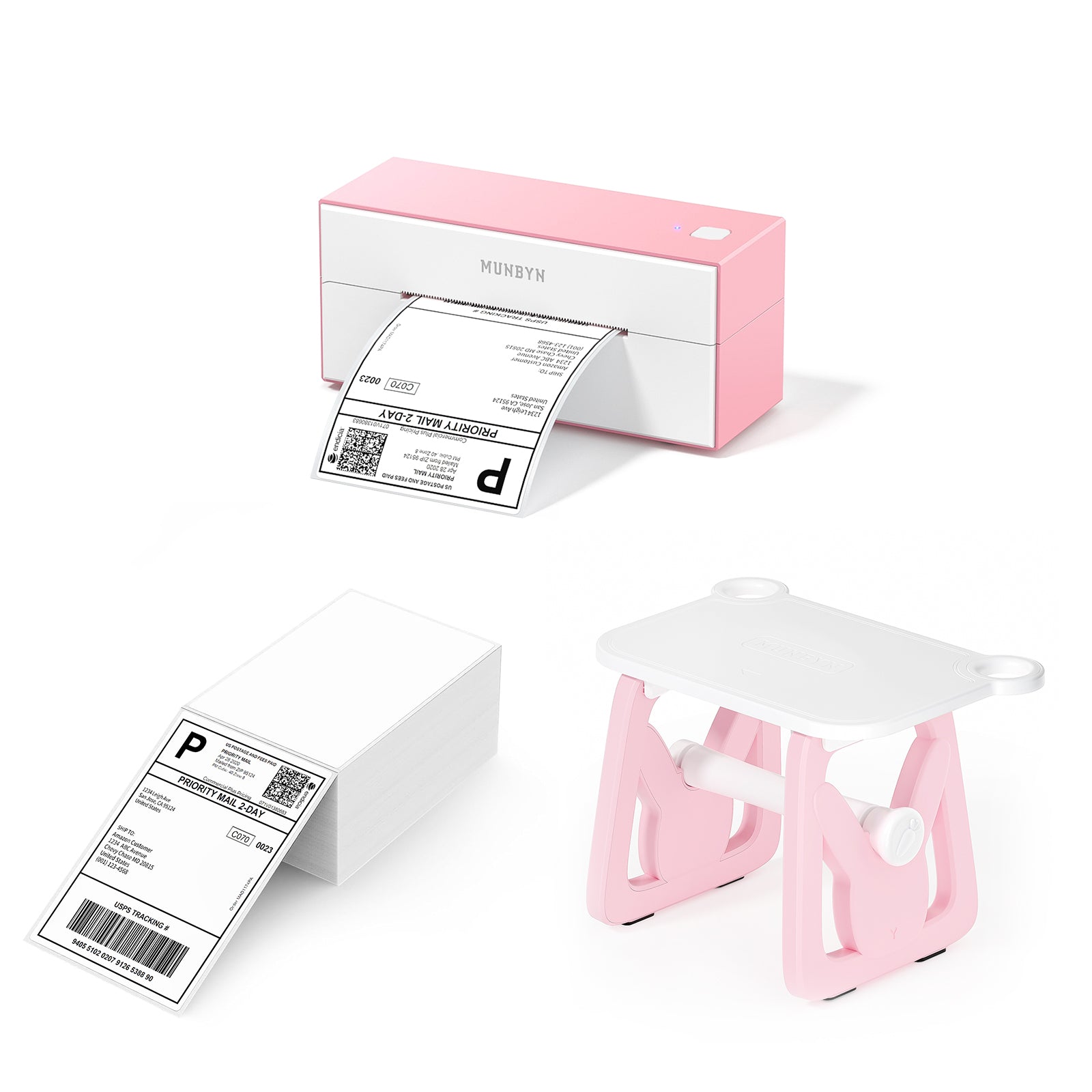 MUNBYN 129B Bluetooth Etikettendrucker Thermodrucker Kits