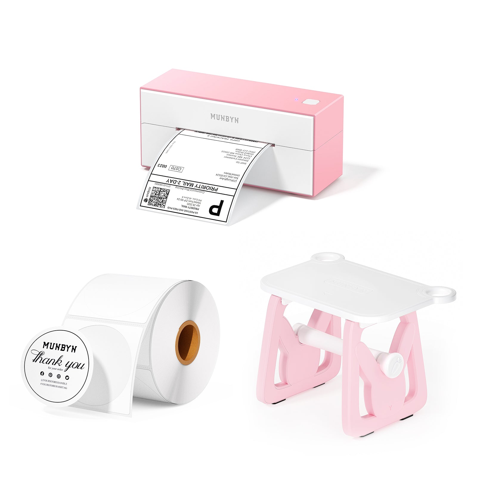 MUNBYN 129B Bluetooth Etikettendrucker Thermodrucker Kits