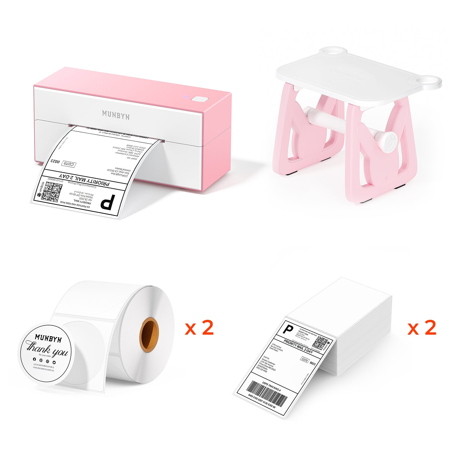 MUNBYN 129B Bluetooth Etikettendrucker Thermodrucker Kits