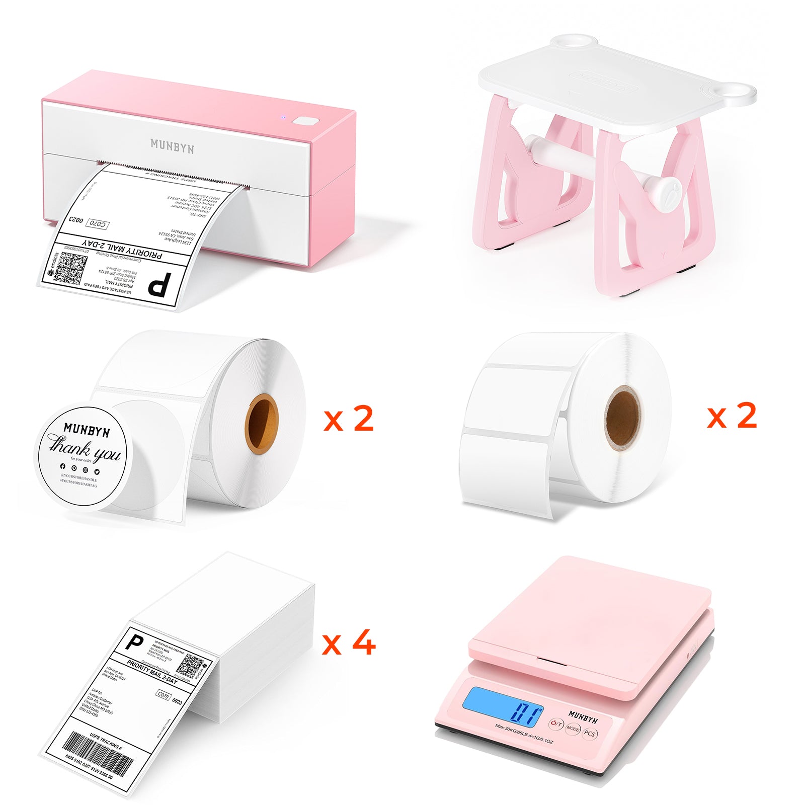 MUNBYN 129B Bluetooth Etikettendrucker Thermodrucker Kits