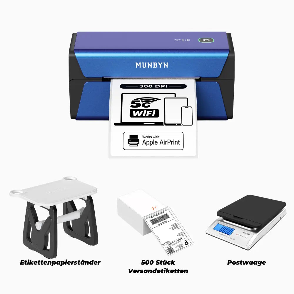MUNBYN 401AP Airprint Etikettendrucker Thermodrucker 300DPI