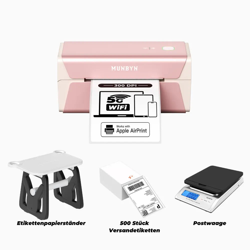 MUNBYN 401AP Airprint Etikettendrucker Thermodrucker 300DPI