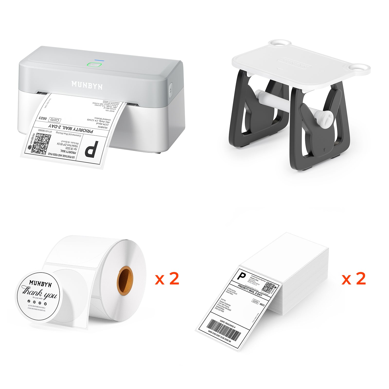 MUNBYN 403B Bluetooth Etikettendrucker, Labeldrucker Thermodrucker
