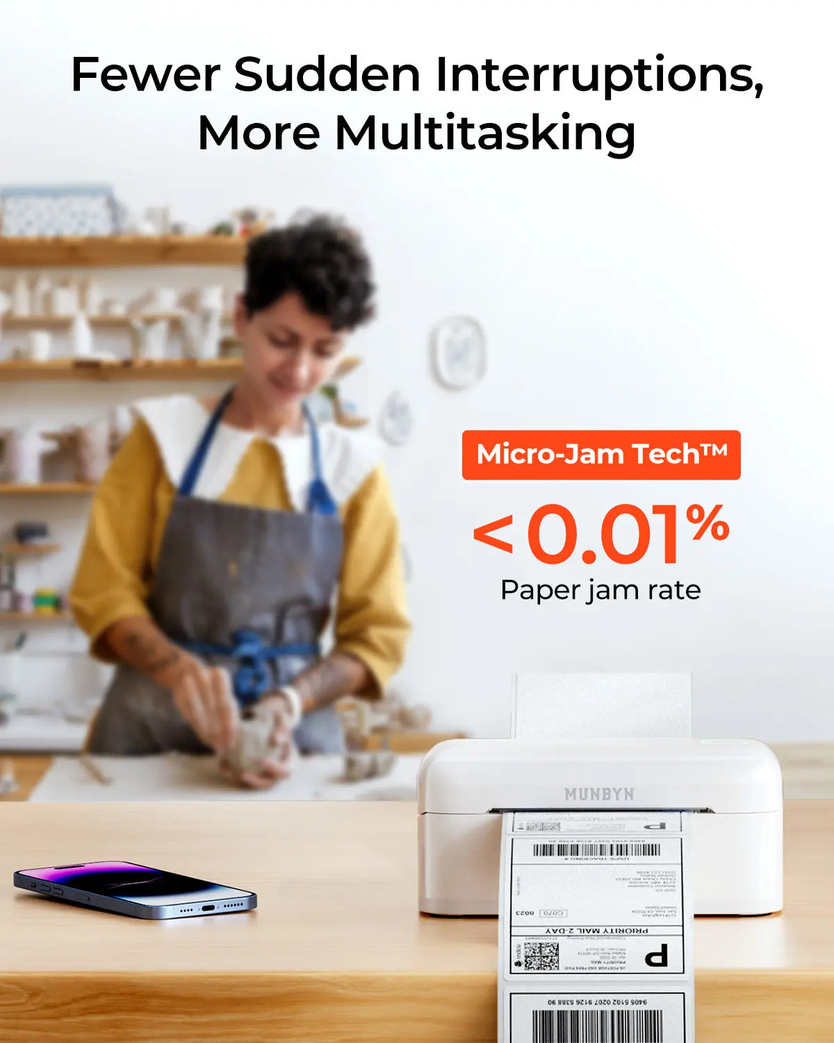 MUNBYN RealWriter 402B Bluetooth Thermal Label Printer Kits