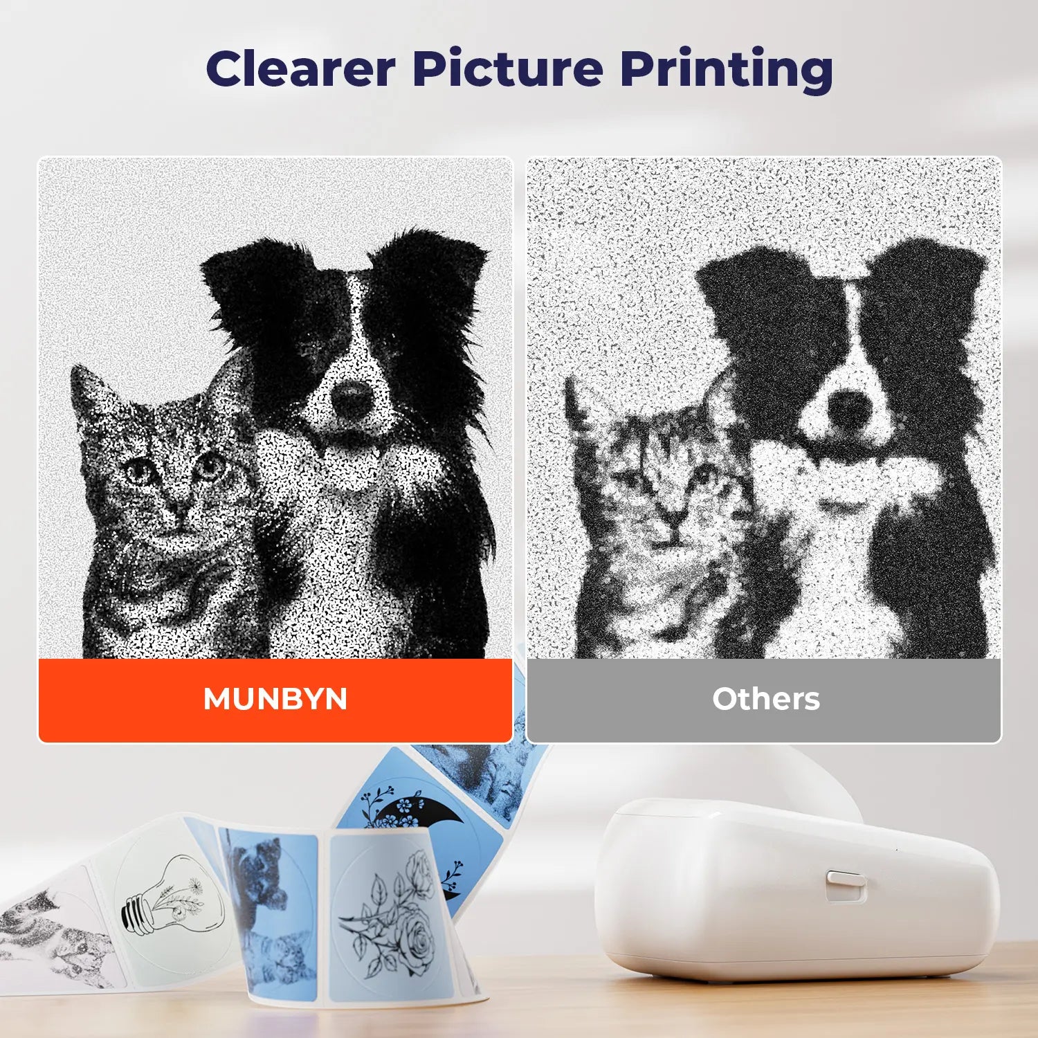 Munbyn Bluetooth tragbarer Thermodrucker FM226