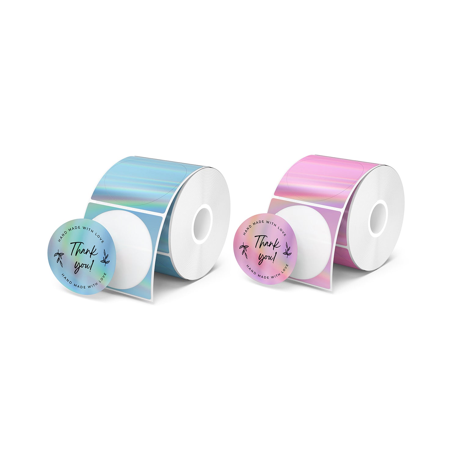 MUNBYN Kit d’étiquettes thermiques holographiques 2" pour emballage de produits