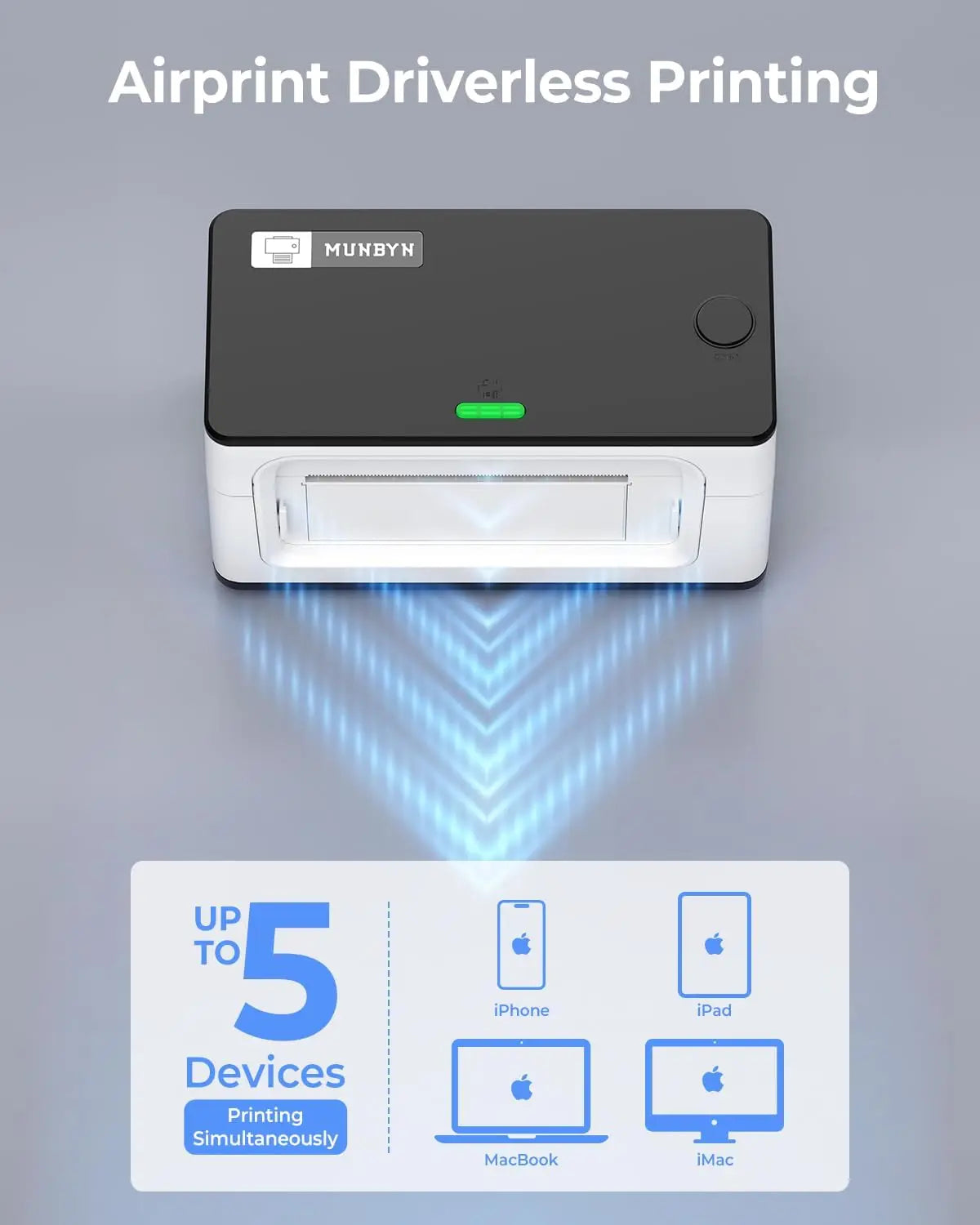 MUNBYN 941AP AirPrint Etikettendrucker Thermodrucker