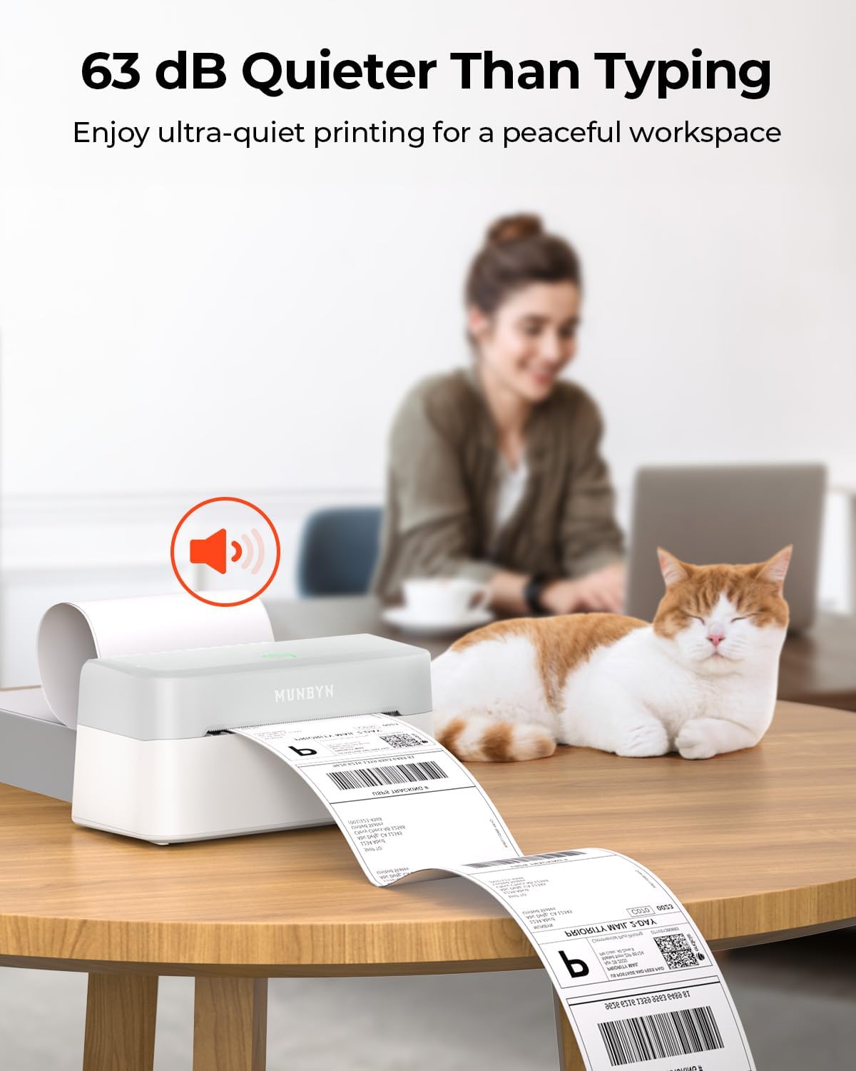 MUNBYN 403B Bluetooth Etikettendrucker, Labeldrucker Thermodrucker
