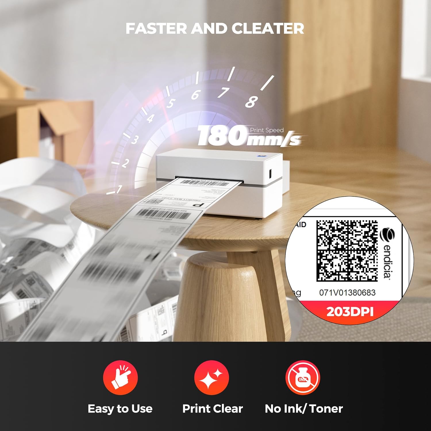 MUNBYN 130B Bluetooth Etikettendrucker Thermodrucker