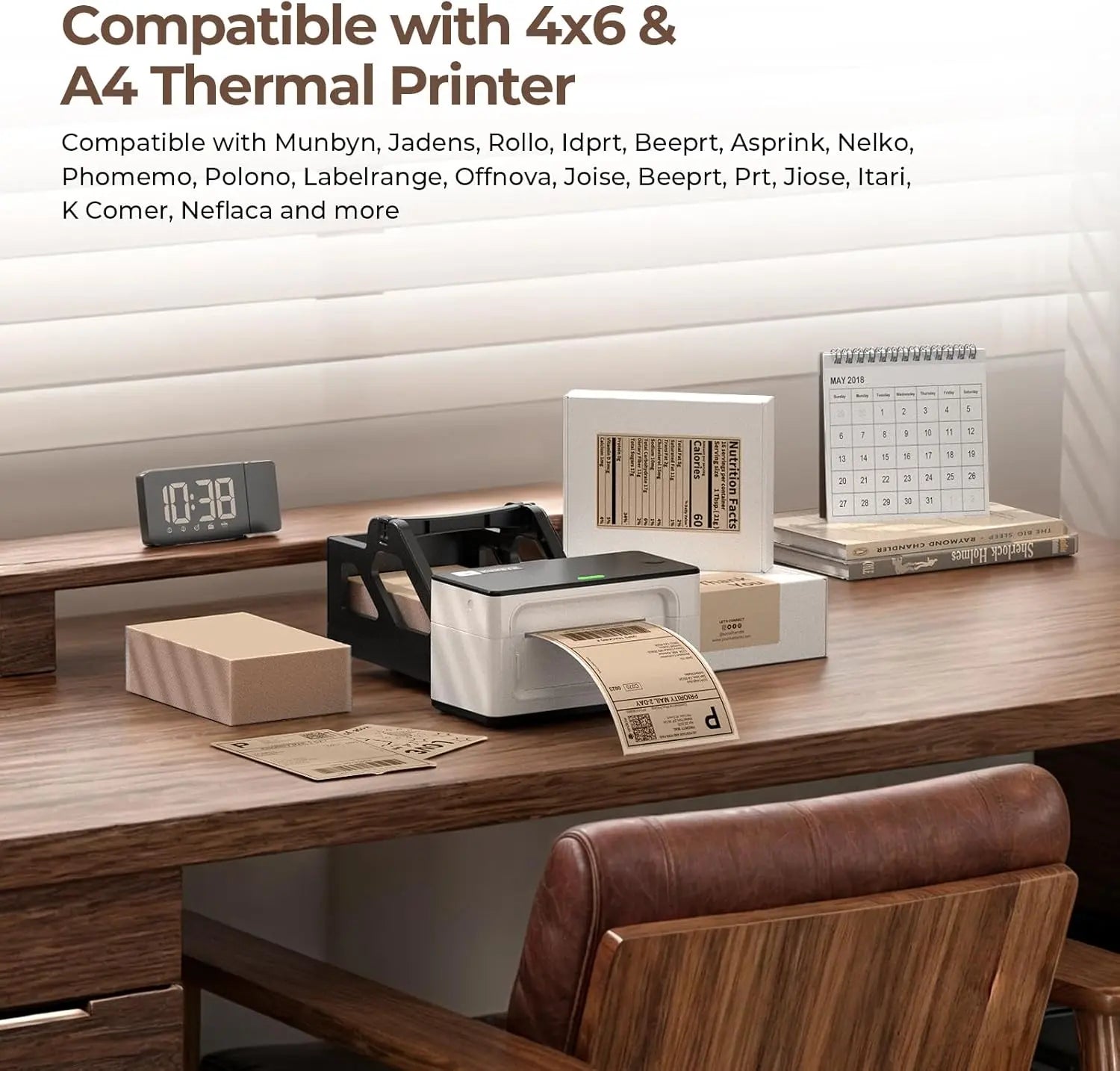 4x6 Foldable Paper Labels | Brown