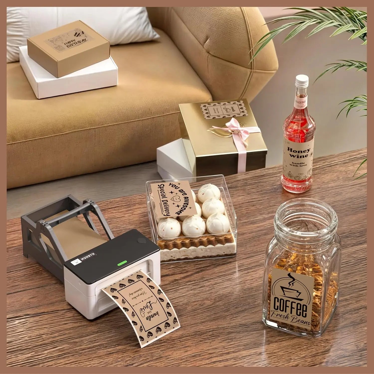 4x6 Foldable Paper Labels | Brown