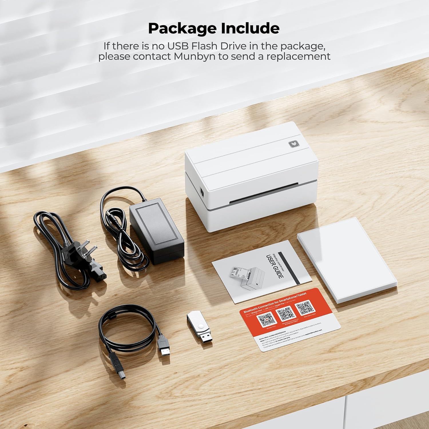 MUNBYN 130B Bluetooth Etikettendrucker Thermodrucker