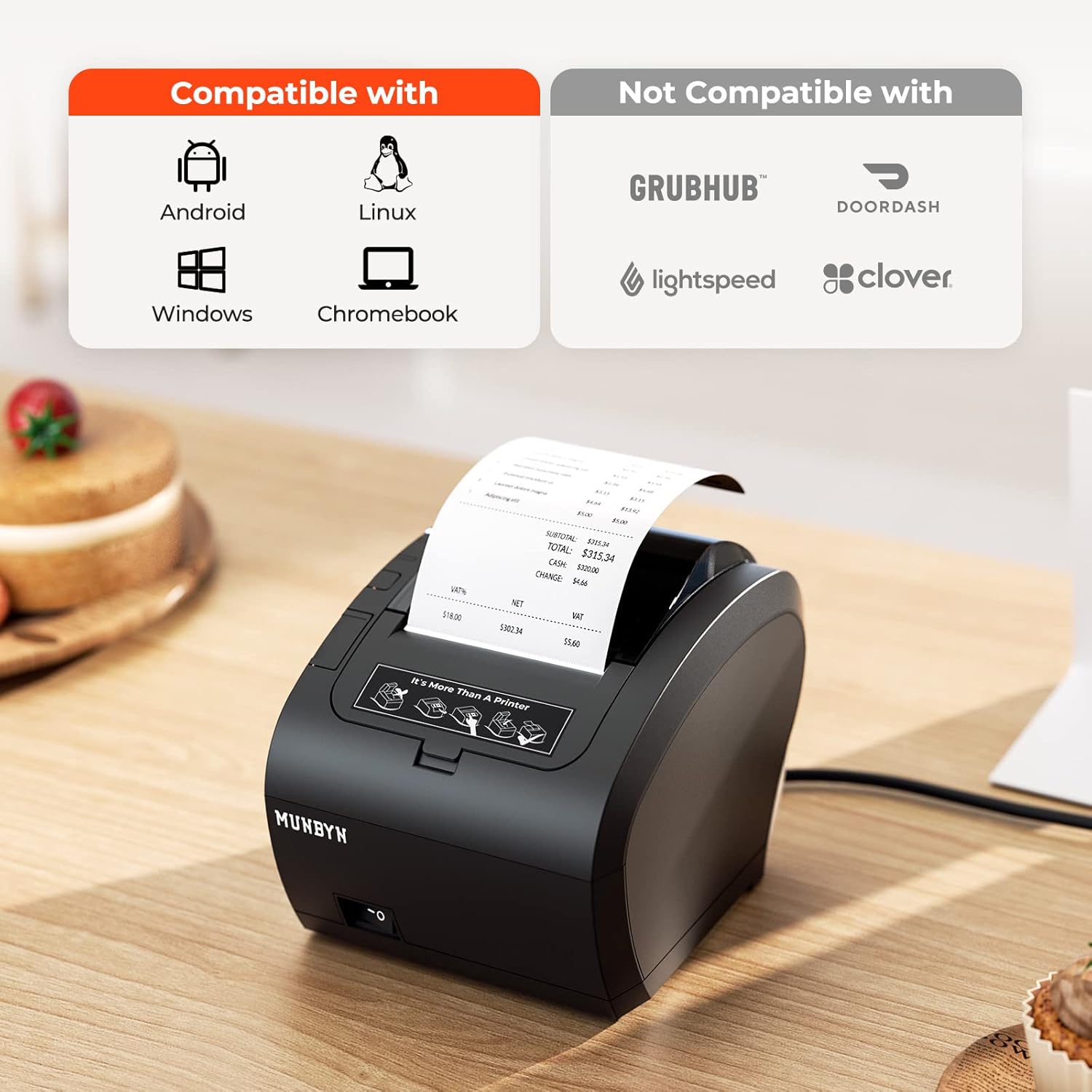 80mm WiFi+USB thermal Bondrucker POS-Drucker P047
