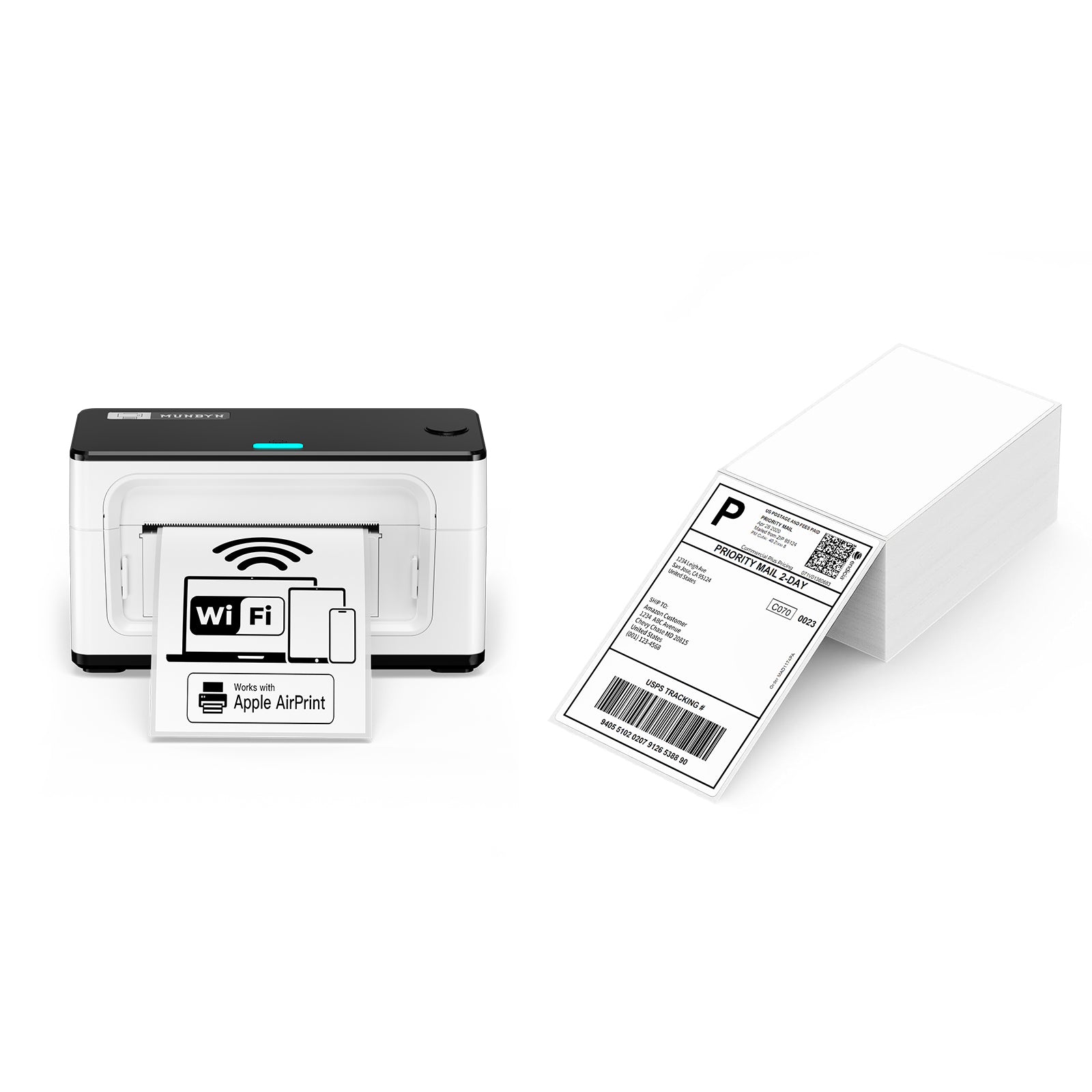 MUNBYN 941AP AirPrint Etikettendrucker Thermodrucker