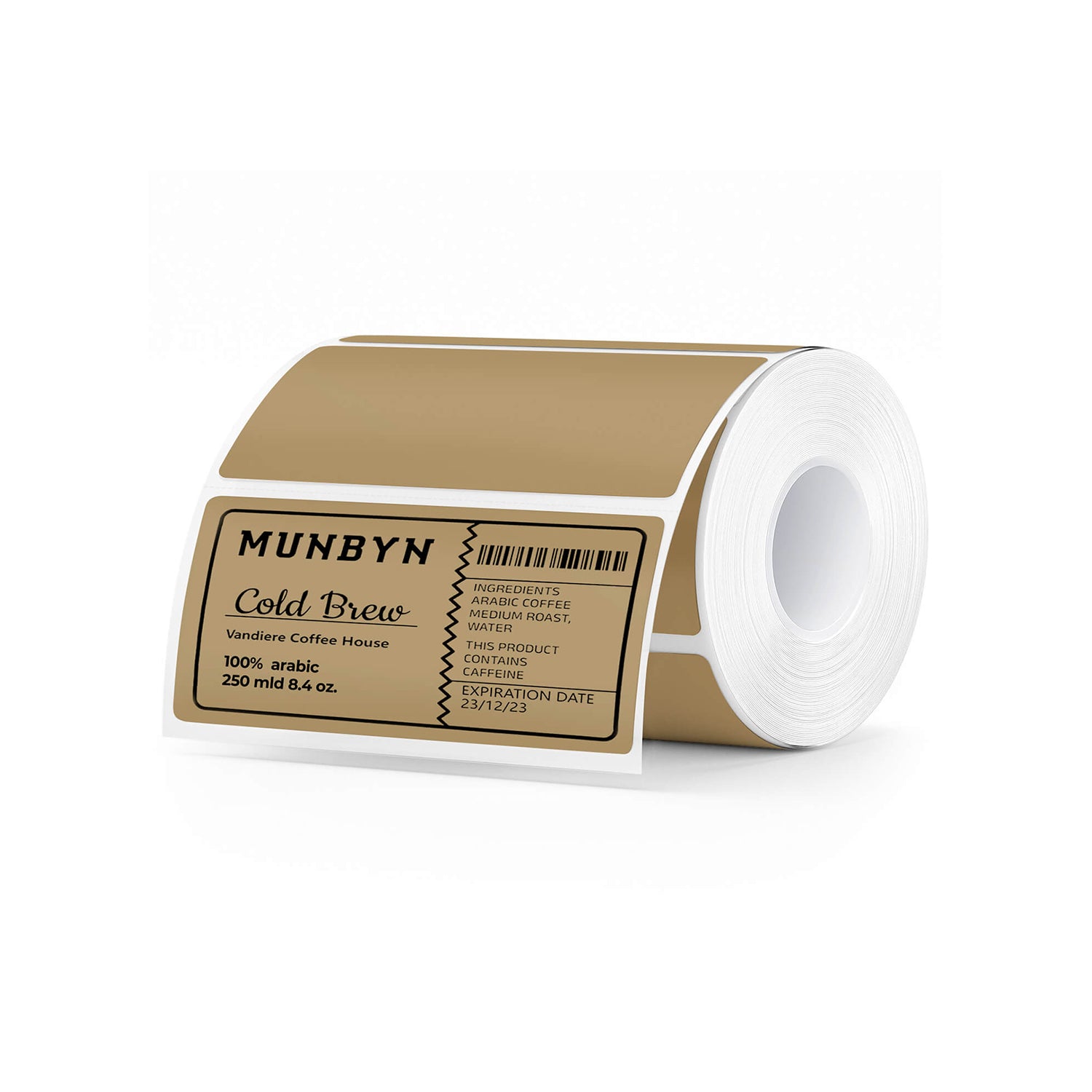 4” X 3” Thermo-Etiketten Braun