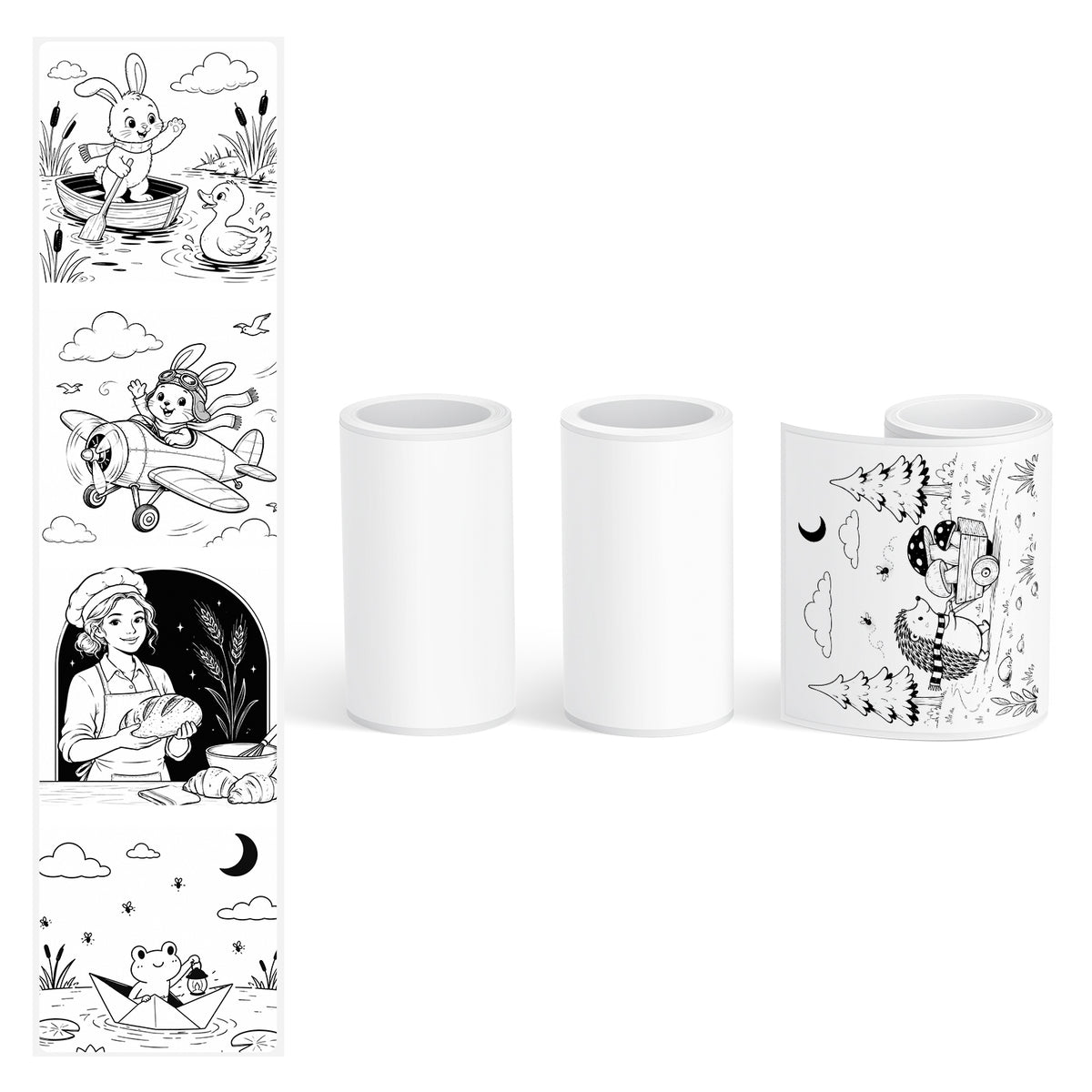 MUNBYN Etiquetas térmicas continuas de 2,2" x 122" para impresora SP01
