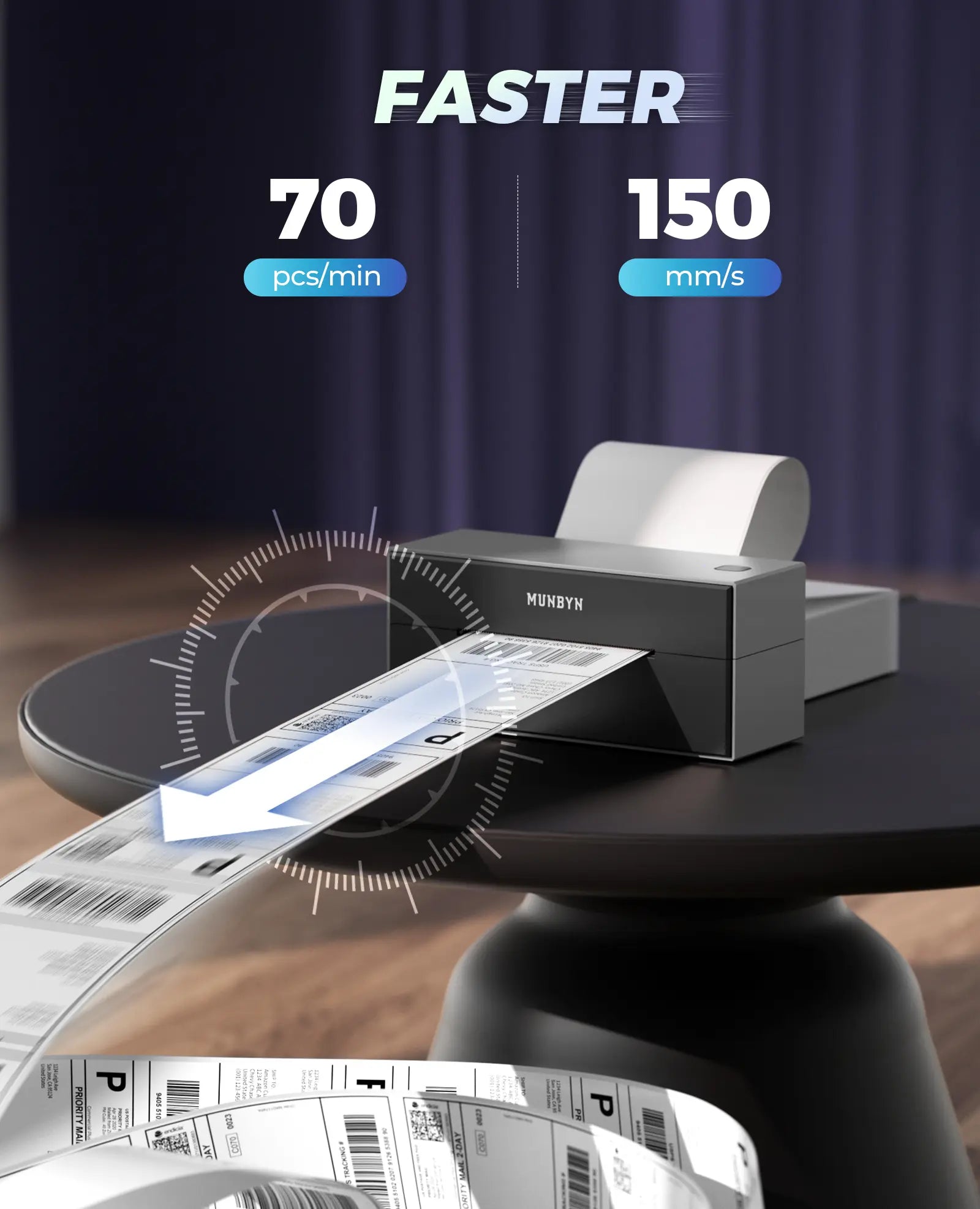 MUNBYN 129B Bluetooth Etikettendrucker Thermodrucker