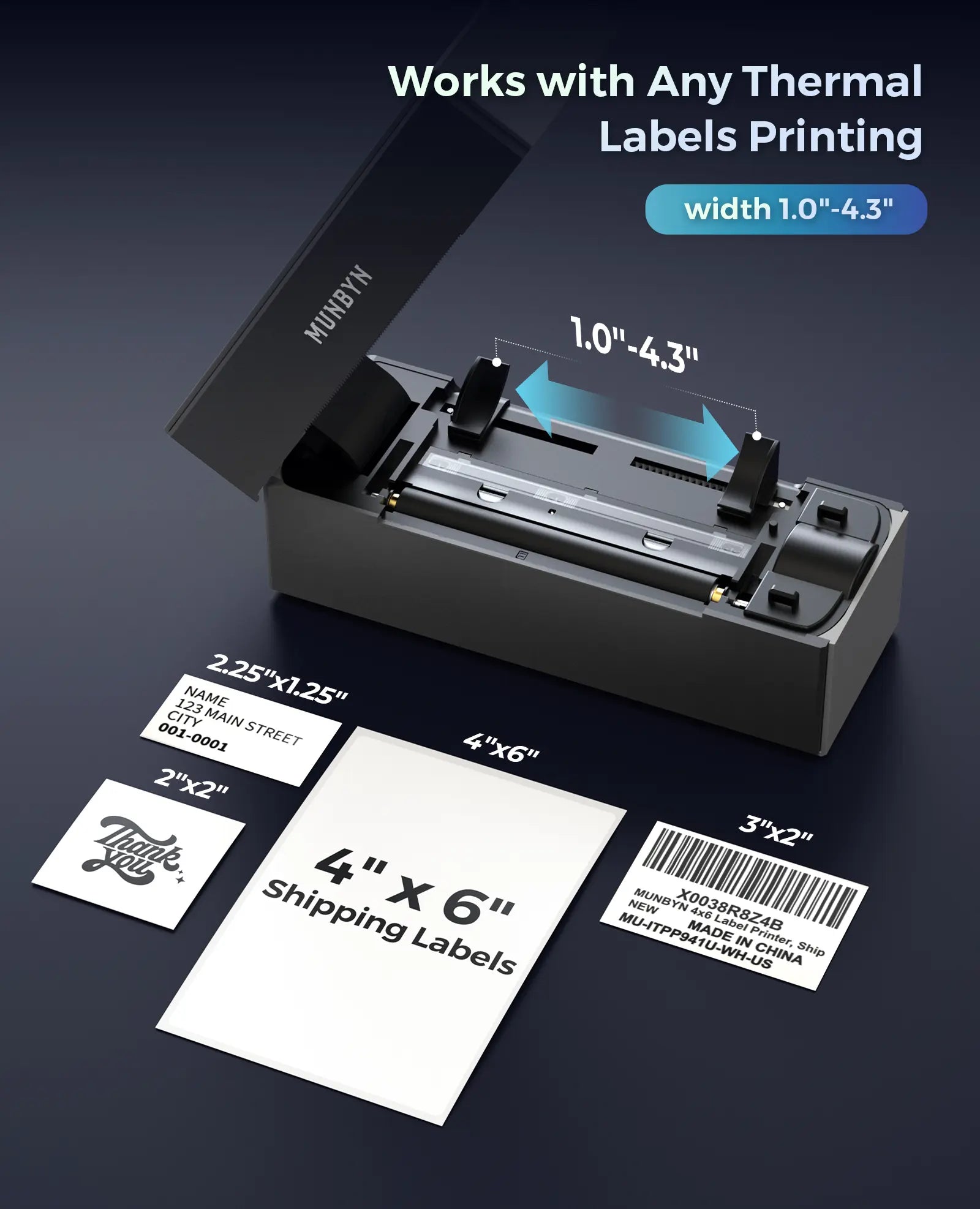 MUNBYN 129B Bluetooth Etikettendrucker Thermodrucker