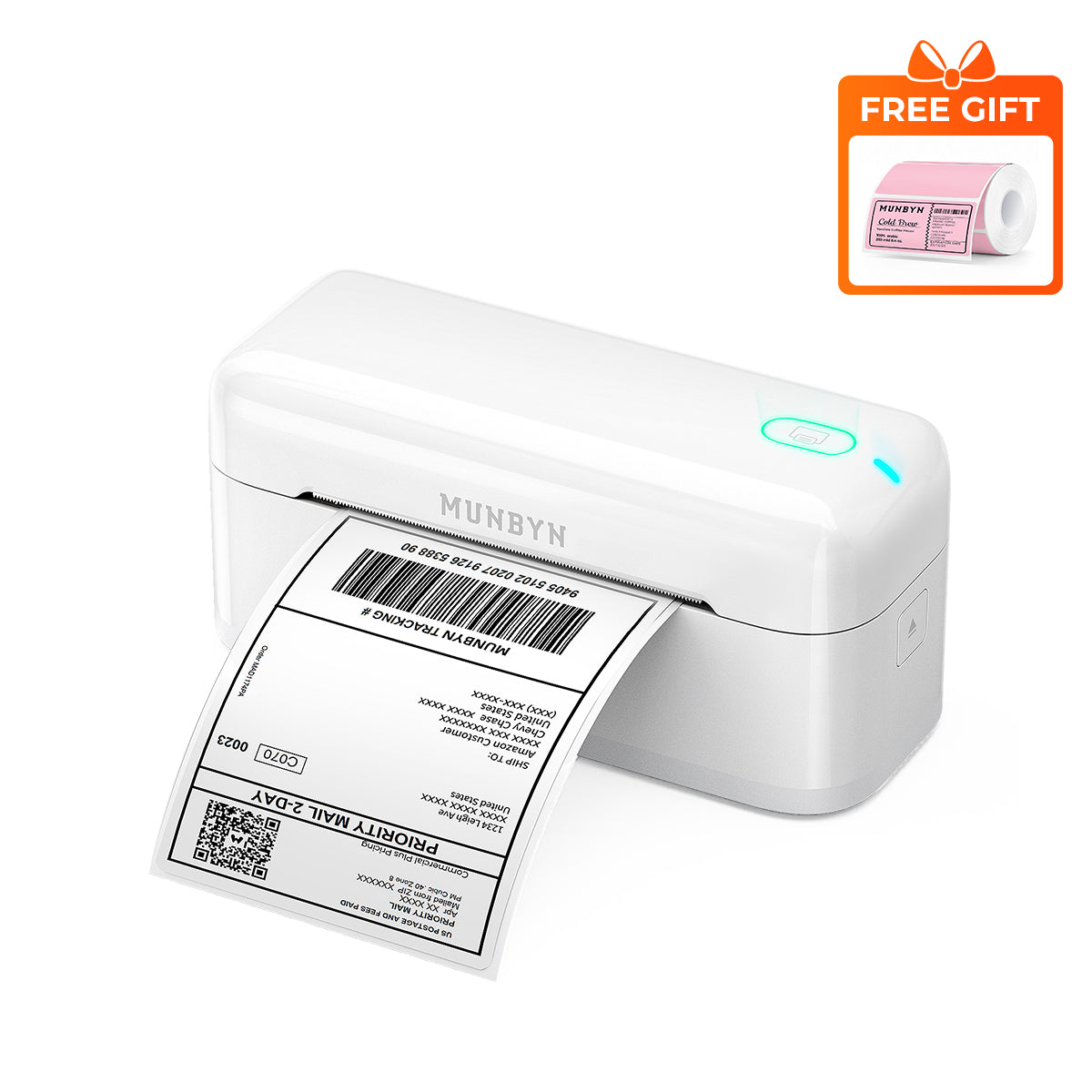 MUNBYN RW402B Bluetooth Thermodrucker für tägliche Versandetiketten