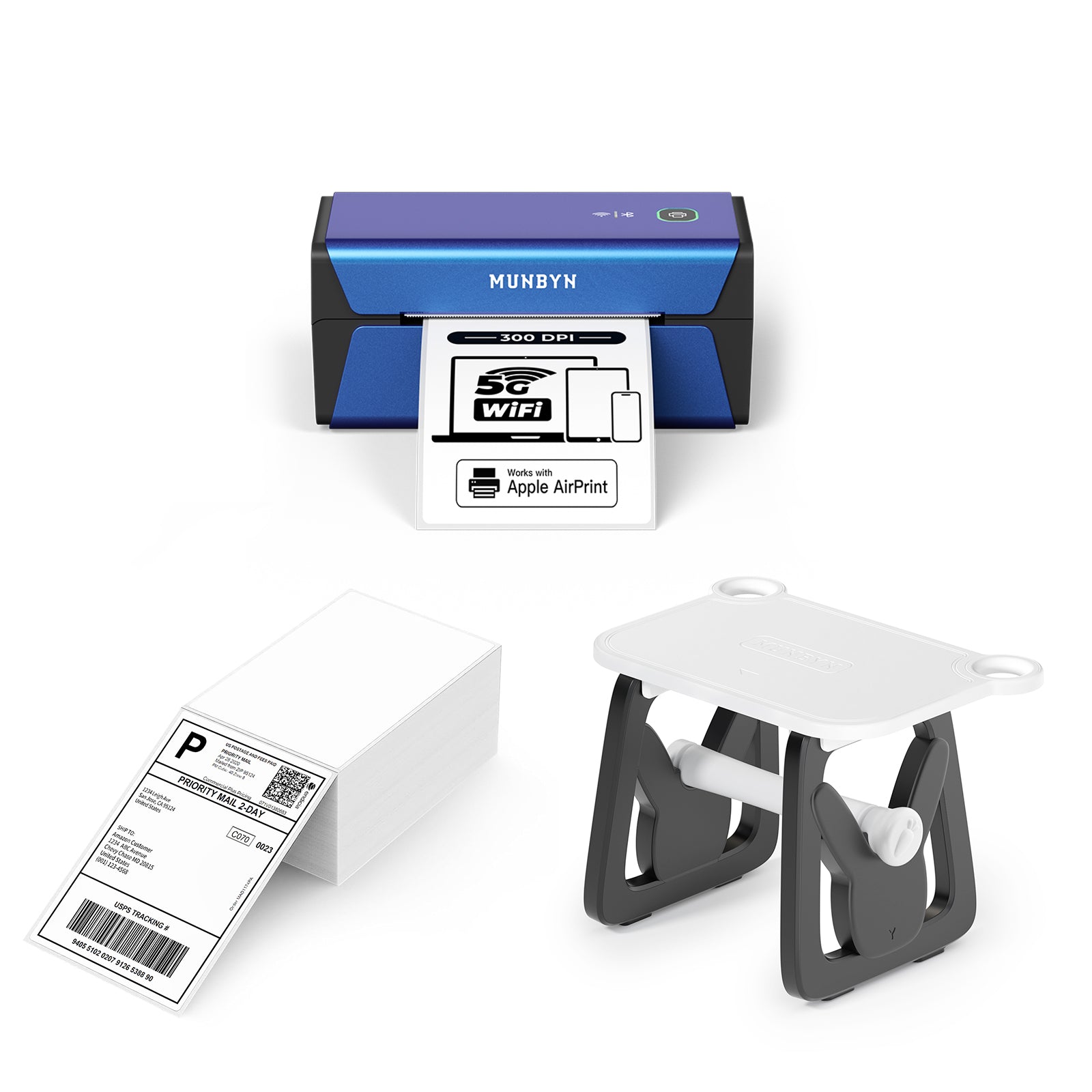 MUNBYN 401AP Airprint Etikettendrucker Thermodrucker Sets