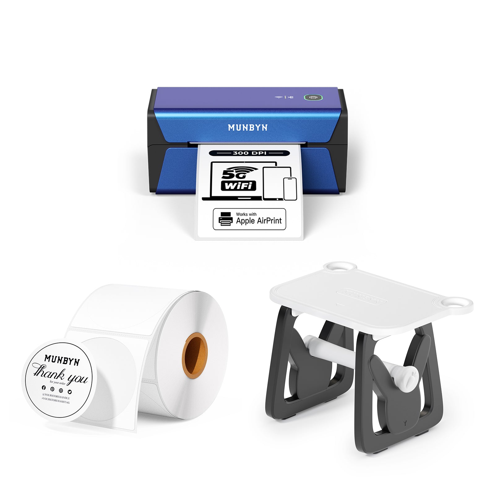 MUNBYN 401AP Airprint Etikettendrucker Thermodrucker Sets