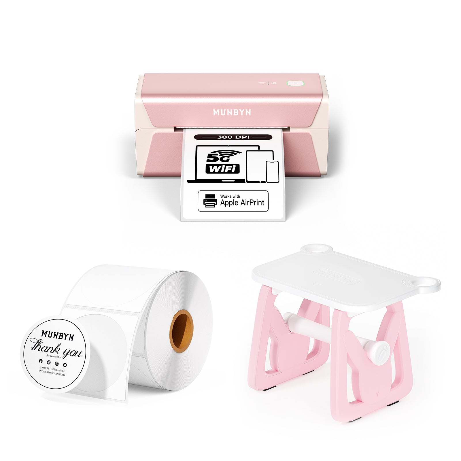 MUNBYN 401AP Airprint Etikettendrucker Thermodrucker Sets