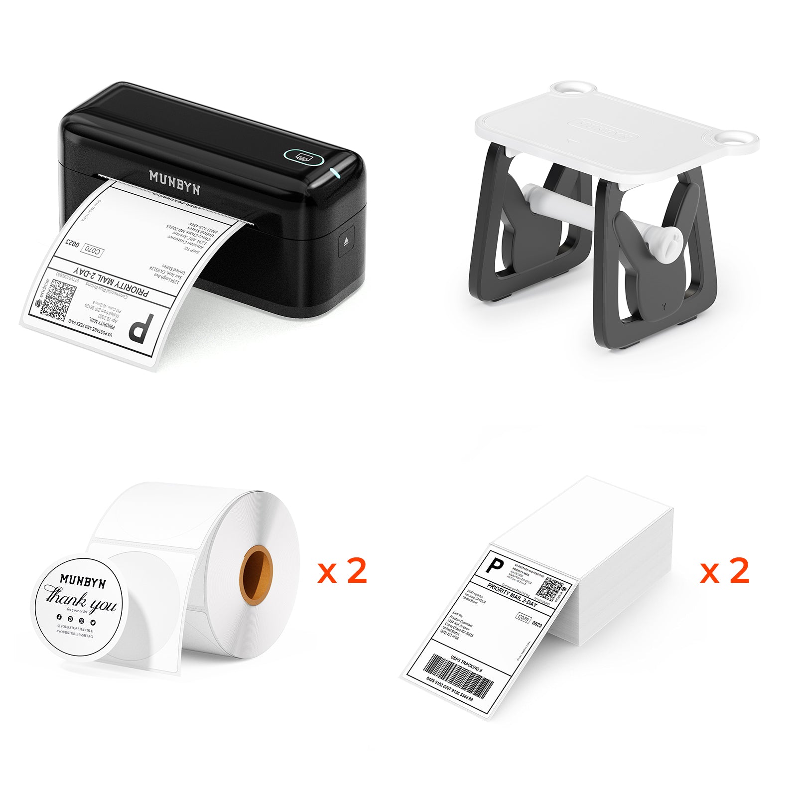 MUNBYN RealWriter 402B Bluetooth Thermal Label Printer Sets