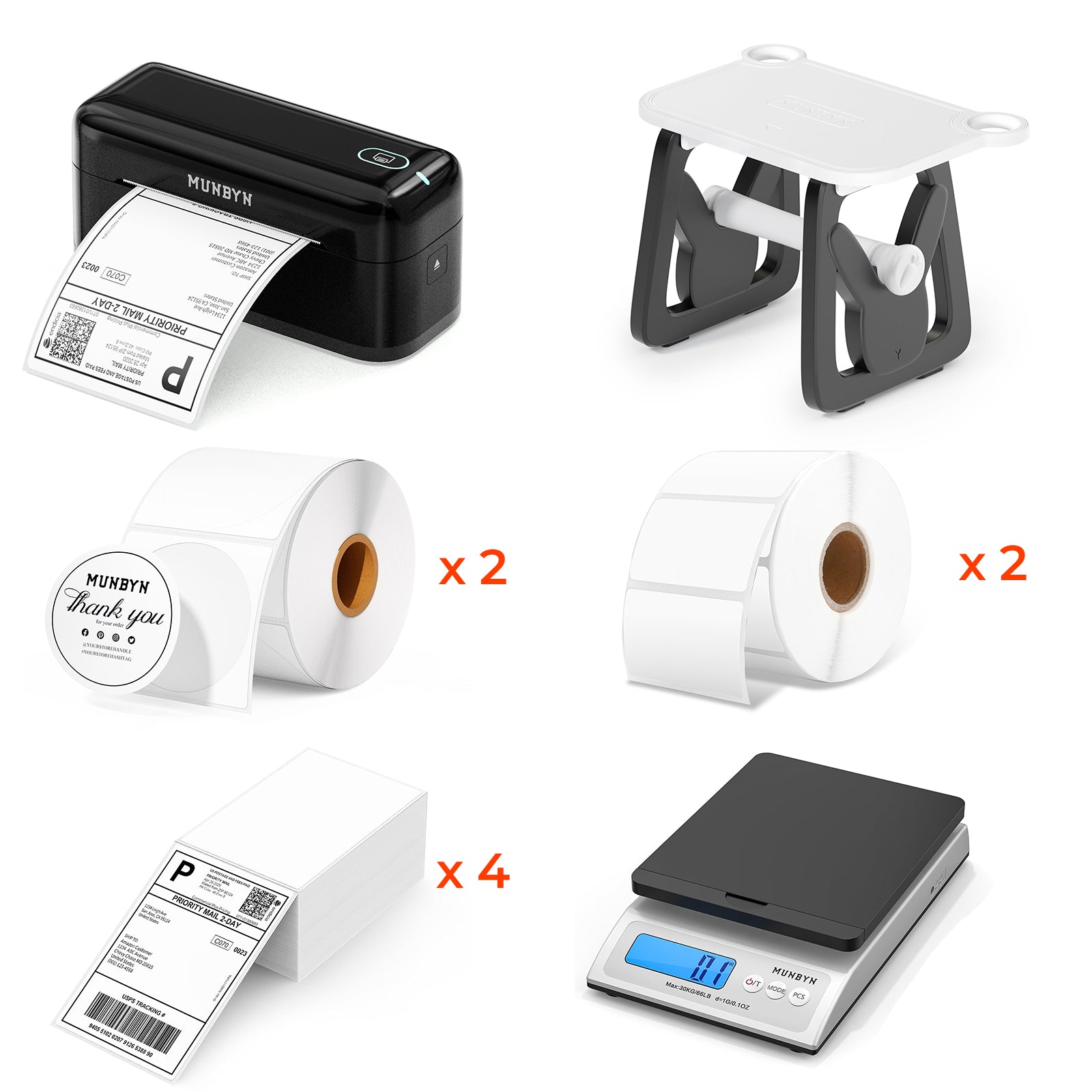 MUNBYN RealWriter 402B Bluetooth Thermal Label Printer Sets