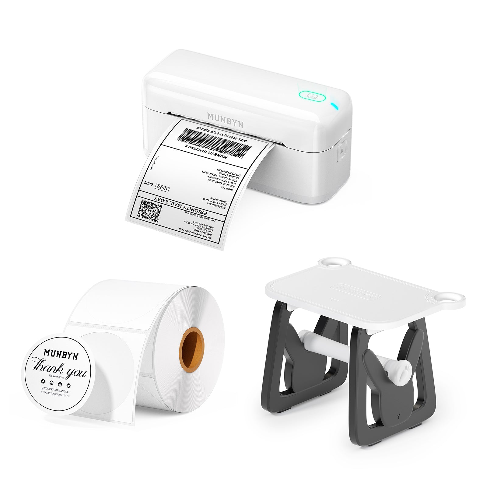 MUNBYN RealWriter 402B Bluetooth Thermal Label Printer Sets