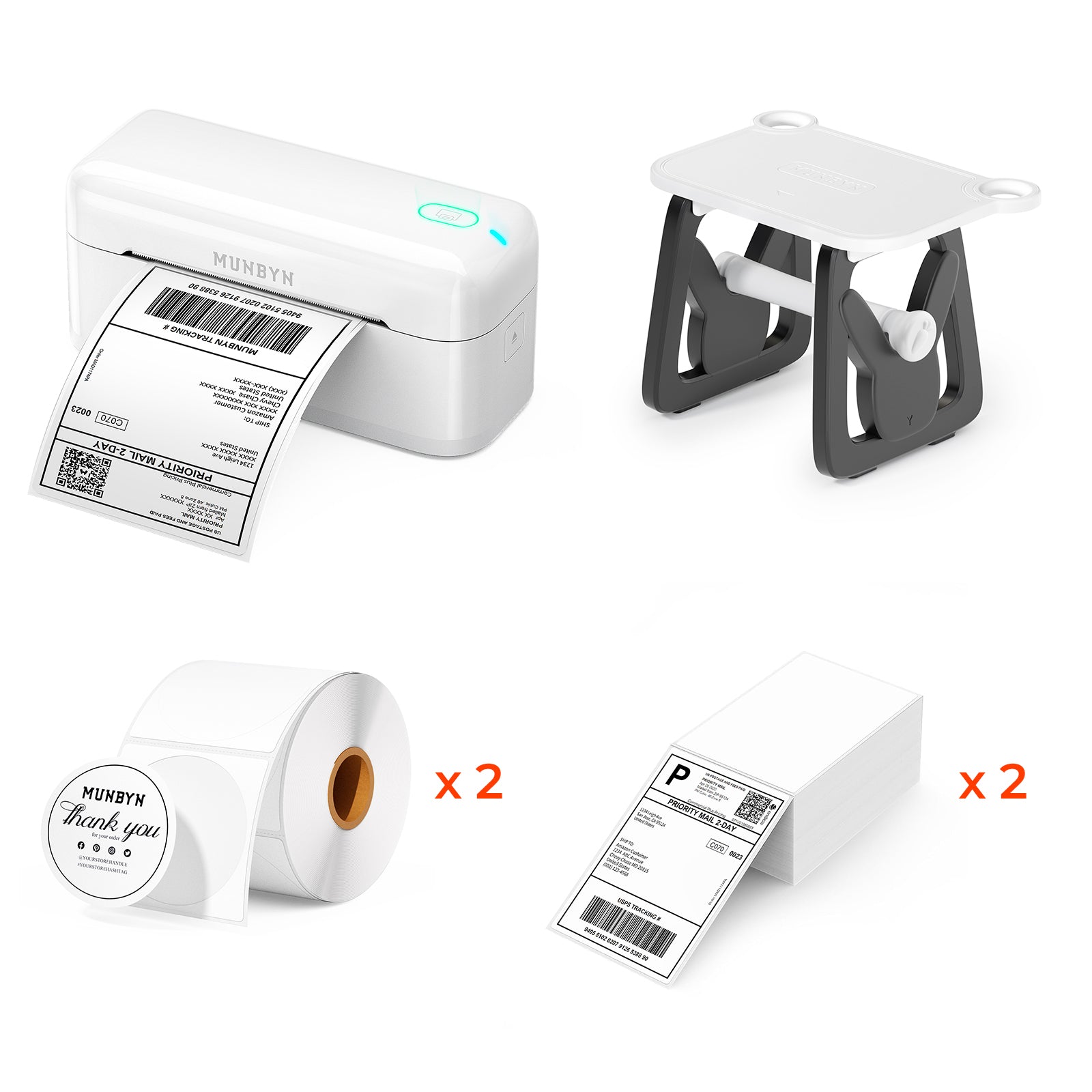 MUNBYN RealWriter 402B Bluetooth Thermal Label Printer Sets
