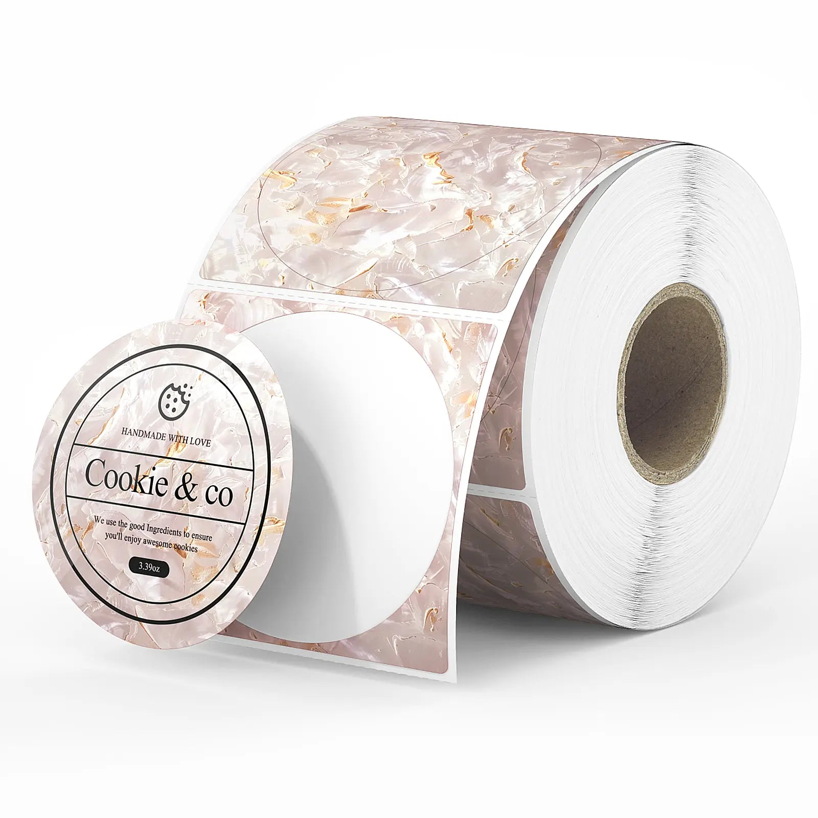 2" Muschelmuster Etiketten