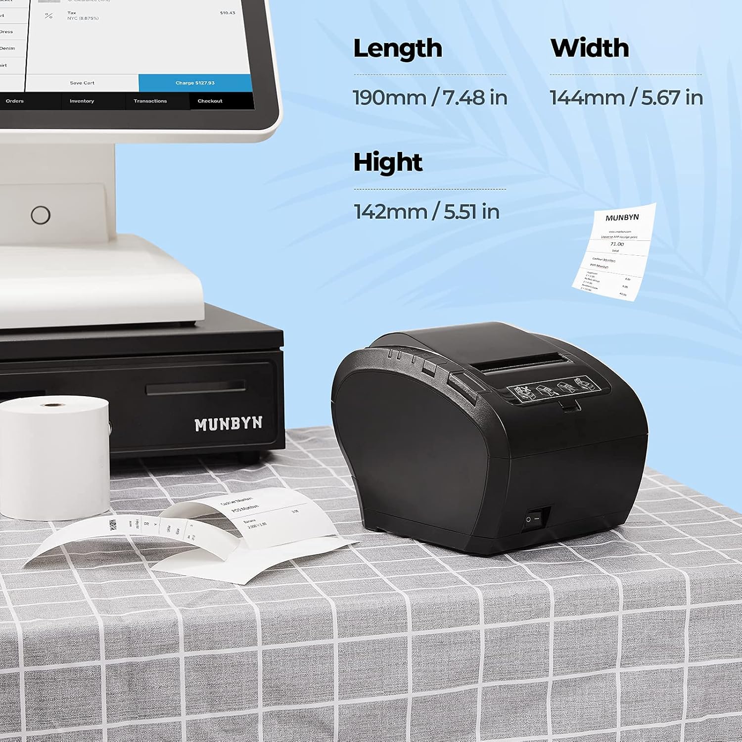 80mm Ethernet(LAN)+WiFi+USB thermal Bondrucker POS-Drucker P047