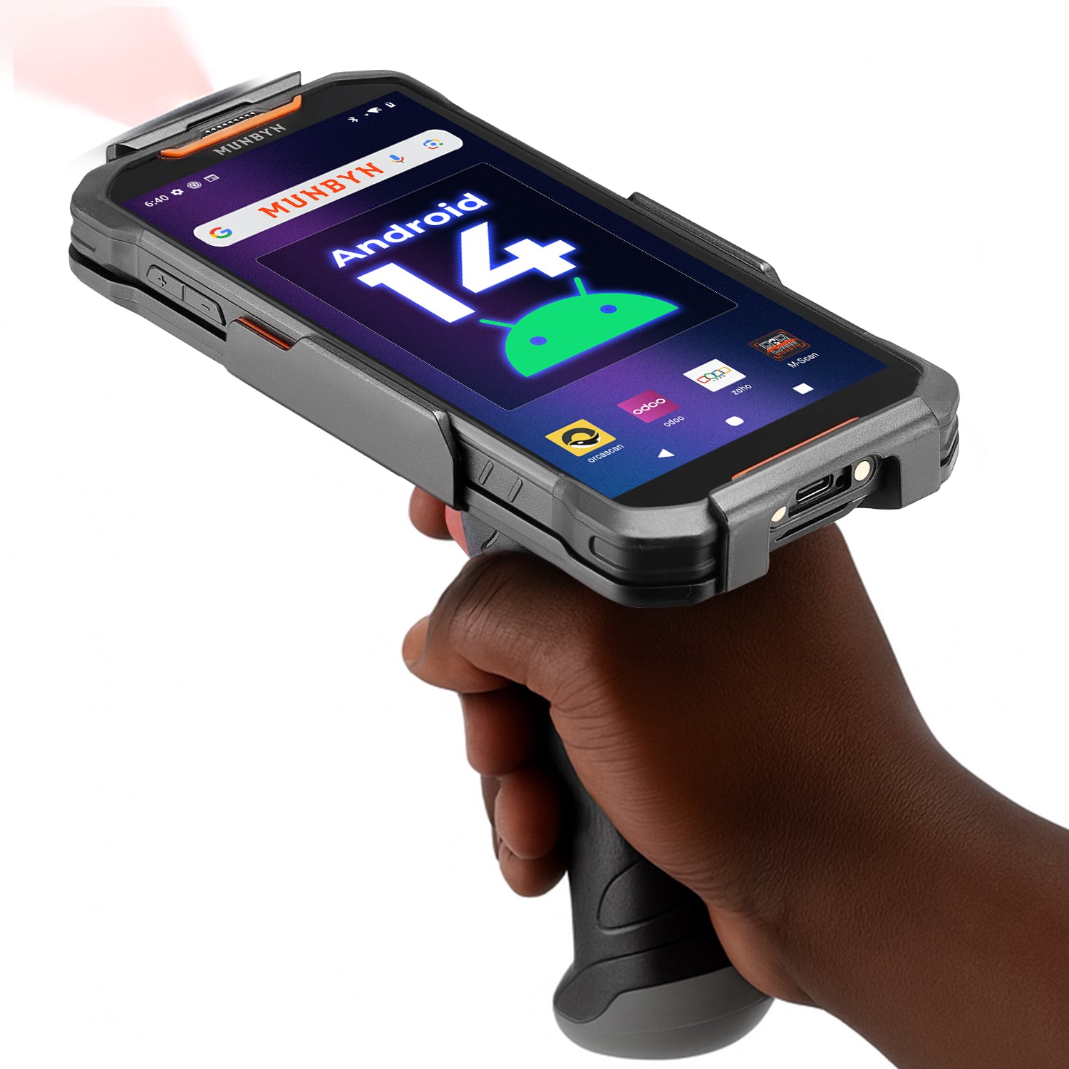 MUNBYN AS01P Scanner de codes-barres Android pour inventaire d'entrepôt