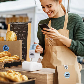 MUNBYN FM226 Bluetooth Tragbarer Etikettendrucker - Weiß