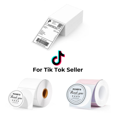 MUNBYN TikTok kit d'étiquettes pour traitement rapide des boutiques de créateurs