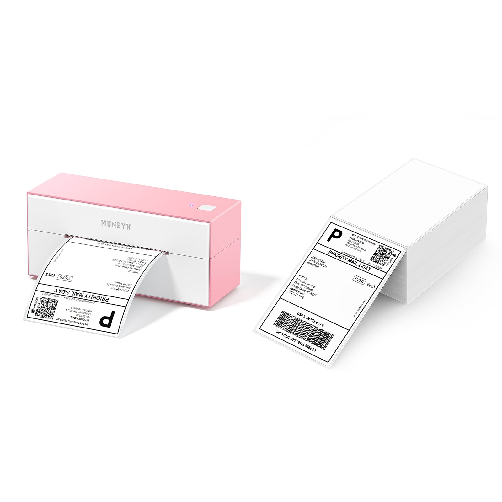 MUNBYN RW129B Bluetooth Thermodrucker für leichte Versandetiketten