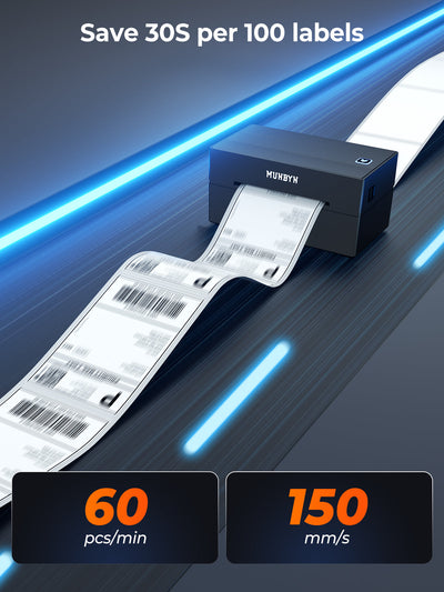 MUNBYN RealWriter 130B thermische labelprinter & 4x6 labels Shopify verzending klassieke set