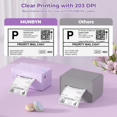 MUNBYN RealWriter 130B draadloze thermische labelprinter & Morandi-labels Etsy verpakking & branding klassieke set