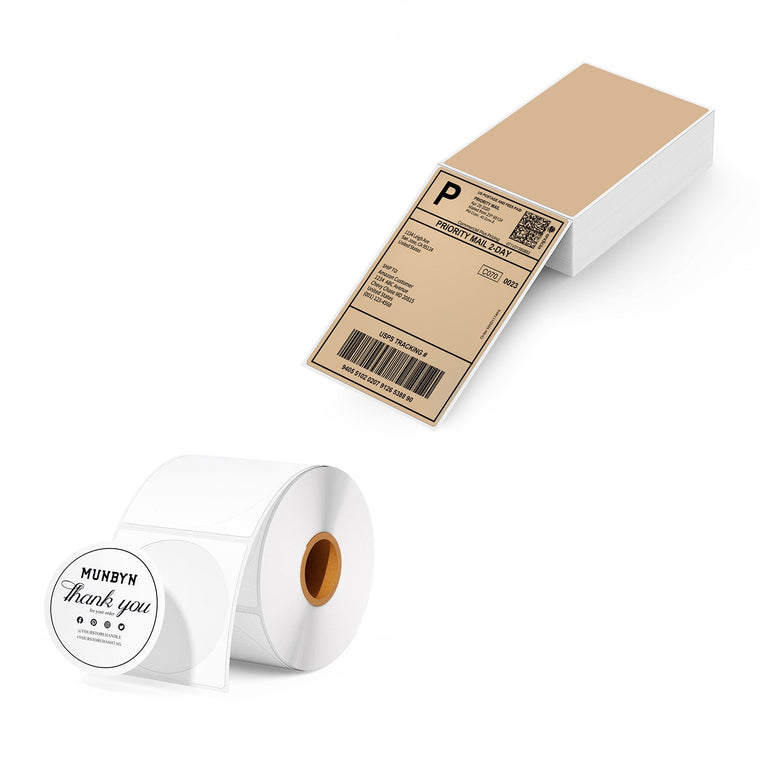 MUNBYN Kerzen Verpackungs Etiketten-Kit für Individuelle Verpackung