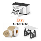 MUNBYN RealWriter 941BP 300DPI thermische labelprinter & ronde labels Etsy productlabeling Ultra HD-set