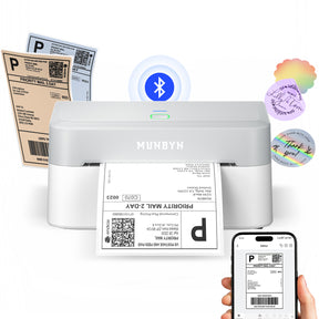 MUNBYN 403B Bluetooth Etikettendrucker, Labeldrucker Thermodrucker