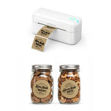 MUNBYN RealWriter 402B imprimante Bluetooth & etiquettes rondes boulangerie produit branding Set