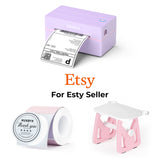 MUNBYN RealWriter 130B draadloze thermische labelprinter & Morandi-labels Etsy verpakking & branding klassieke set