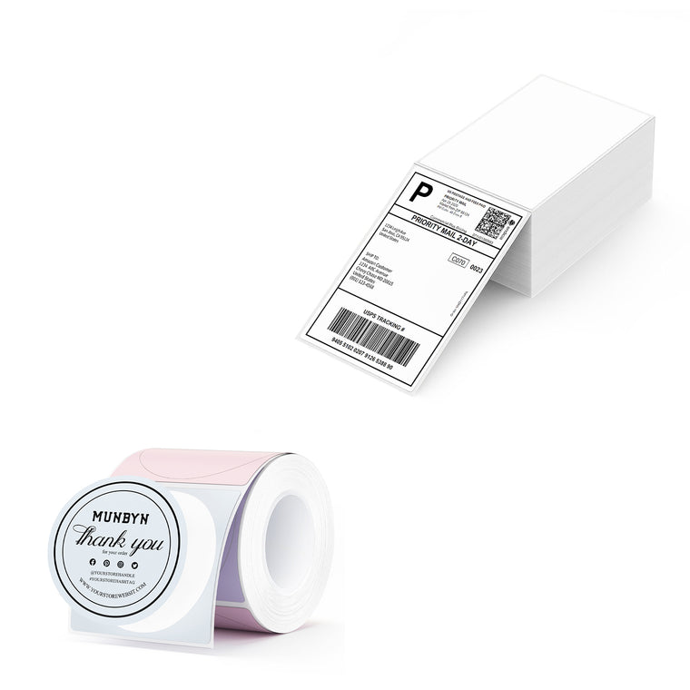 MUNBYN Beauty Verpackung Etiketten Set für Individuelle Verpackung