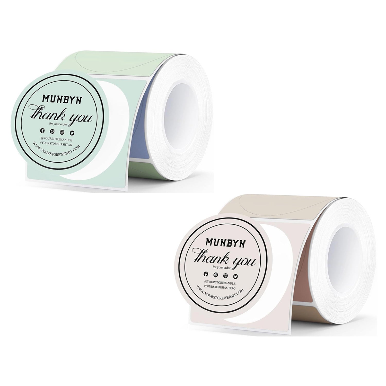 MUNBYN étiquettes rondes Morandi 2" pour produits et emballages