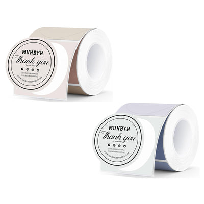 MUNBYN 2" Morandi ronde labels voor product en verpakking