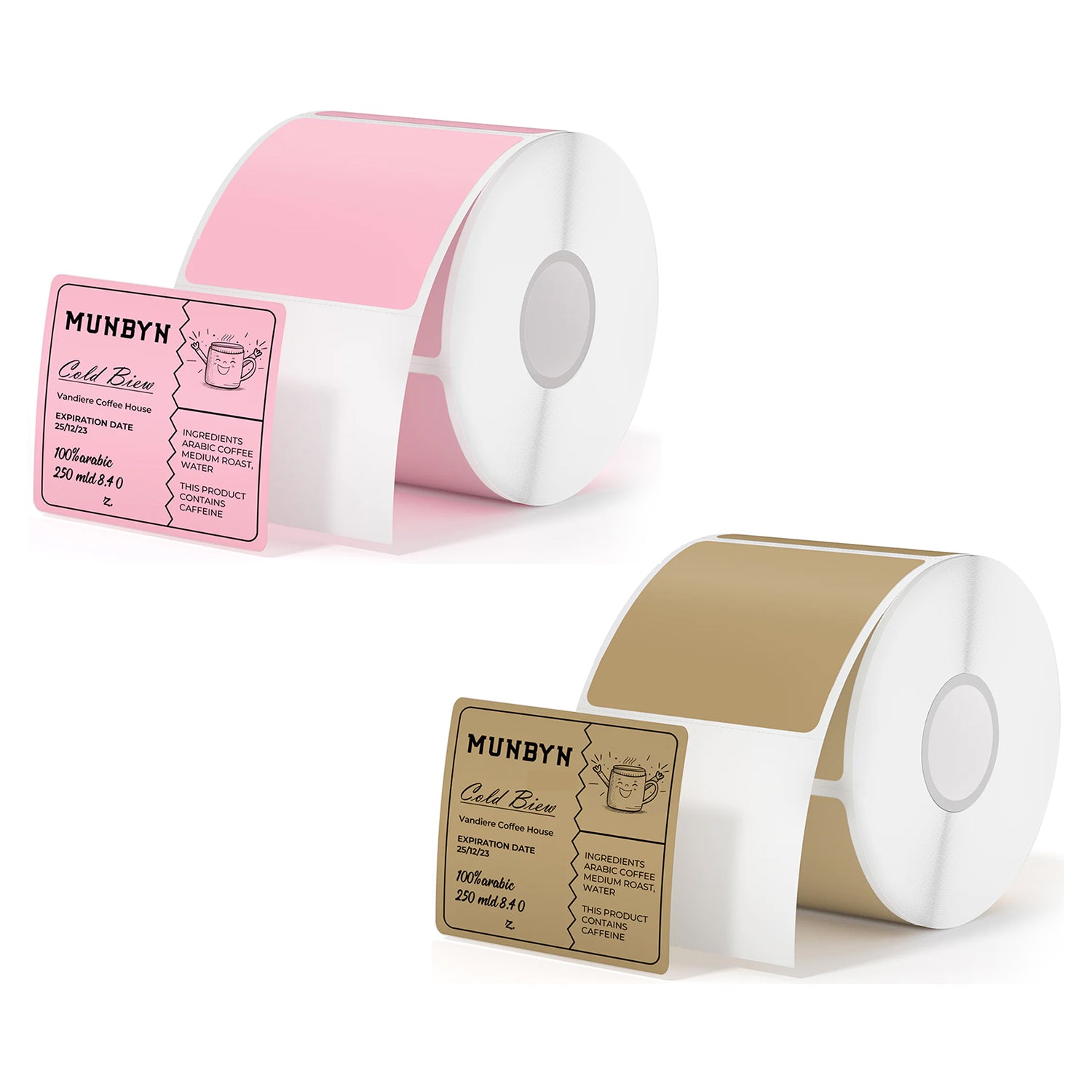 MUNBYN Étiquettes thermiques rectangulaires pour codes-barres, adresses et usages variés
